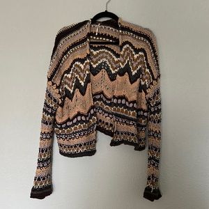 Free People boho crochet cardigan!